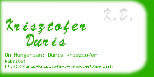 krisztofer duris business card